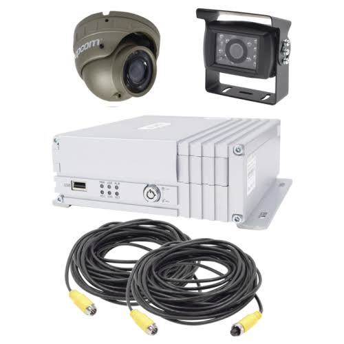 Kit de Sistema de videovigilancia móvil AHD todo en uno XMR400HSKIT incluye  MDVR de 4 canales, 2 cámaras - Combos de Portátiles - Camaras de Seguridad  Y Control de Acceso